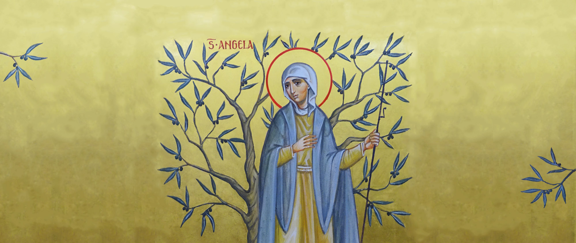 Sainte Angèle, olivier fécond dans la maison de Dieu, prie pour nous...