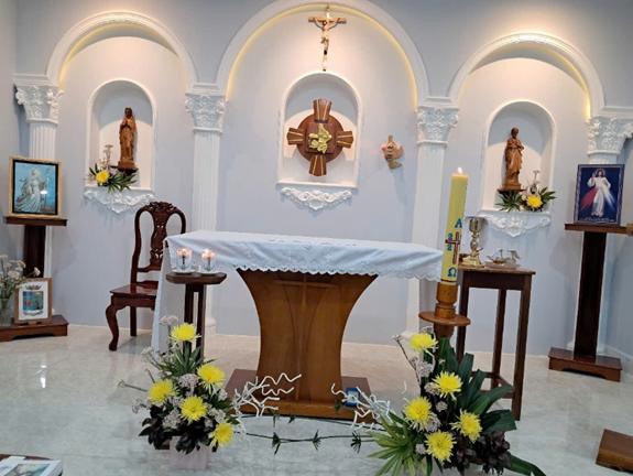 The first Mass celebrated after the new chapel was renovated